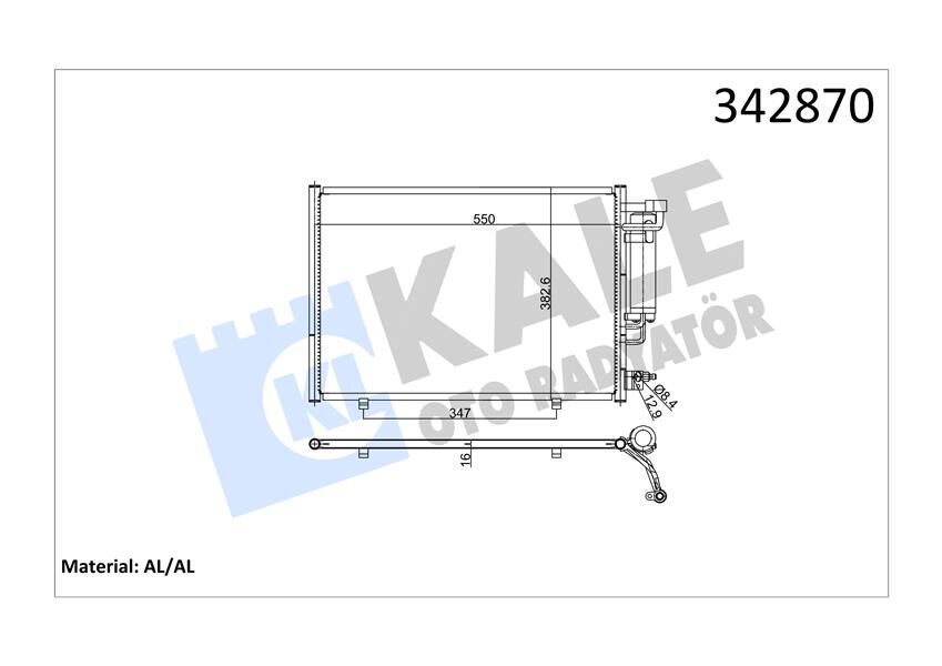 KLİMA RADYATÖRÜ FORD FİESTA 08> 1.4 TDCİ 70 ps