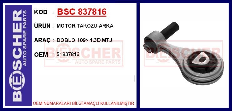MOTOR TAKOZU ARKA DOBLO II 09> 1.3D MTJ