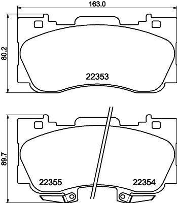 ÖN DİSK FREN BALATASI FORD MUSTANG 2.3/5.0 12/14>