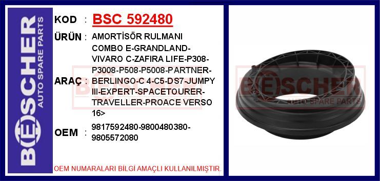 ÖN AMORTİSÖR RULMANI COMBO E-GRANDLAND-VIVARO C-ZAFIRA LIFE-P308-P3008-P508-P5008-PARTNER-BERLINGO-C 4-C5-DS7-JUMPY III-EXPERT-SPACETOURER-TRAVELLER-PROACE VERSO 16>