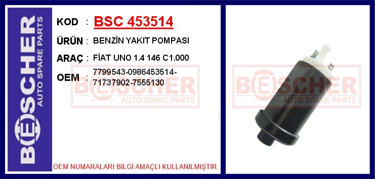 BENZİN YAKIT POMPASI FİAT UNO 1.4 146 C1.000
