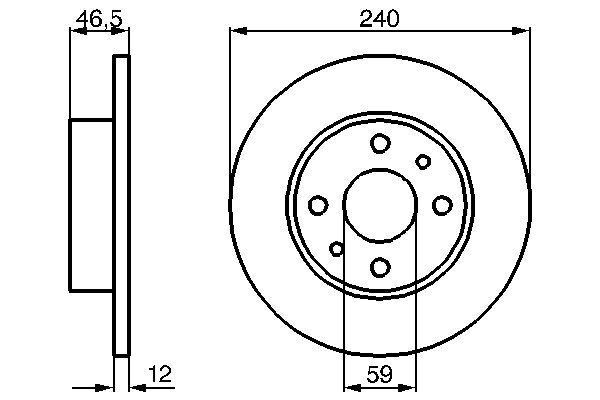 ÖN FREN AYNASI UNO 70 240.5x12x4DL