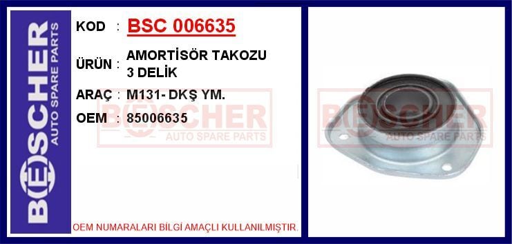 AMORTİSÖR TAKOZU 3 DELİK M131- DKŞ YM.