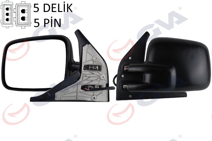 DIŞ DİKİZ AYNASI SOL TRANSPORTER T4 96> ELEKTRİKLİ ISITMALI KONVEKS VM-186EHL