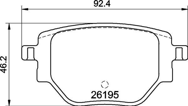 ARKA FREN BALATASI CORSA F 19> C4 20> 2008 19> 208 19> 249 mm