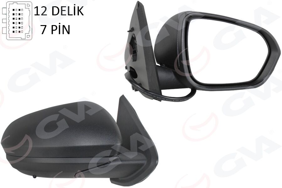 DIŞ DİKİZ AYNASI SAĞ ELEKTRİKLİ ISITMALI SENSORLU ASTARLI DACIA DUSTER 18- 12H7P VM-6805EHPSR