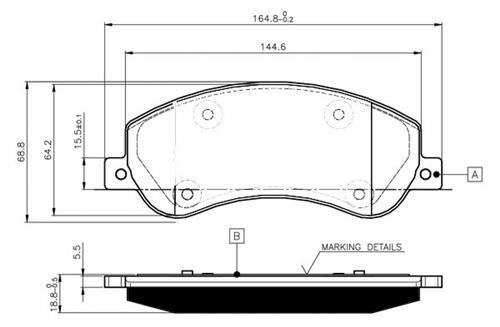 ON FREN BALATASI TRANSIT V348 06>14 A.CEKER 11 /> VW AMAROK 2.0TDI 10> FİŞSSİZ