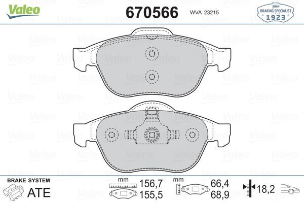 ÖN FREN BALATASI RENAULT LAGUNA II 01>05 LAGUNA III 07>15 MEGANE II 02>