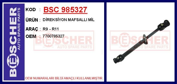 DİREKSİYON MAFSALLI MİL R9 - R11