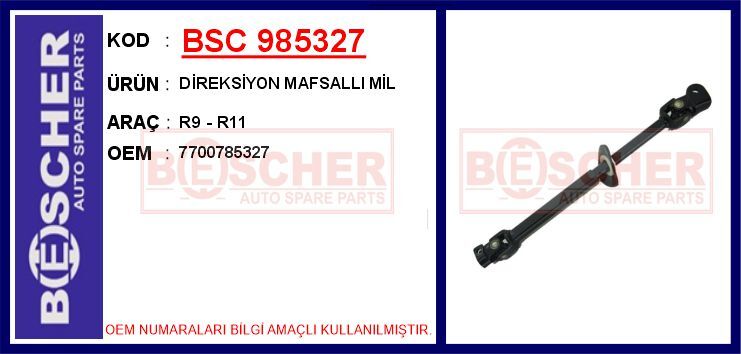DİREKSİYON MAFSALLI MİL R9 - R11