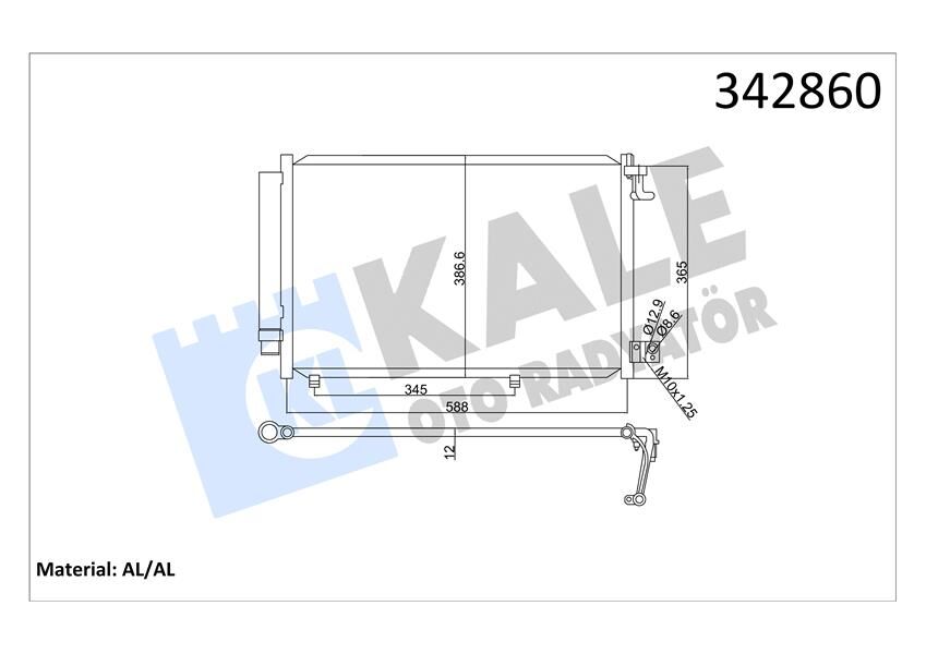 KLİMA RADYATÖRÜ FORD FİESTA 08> 1.25-1.4 BENZİN-1.4 TDCİ