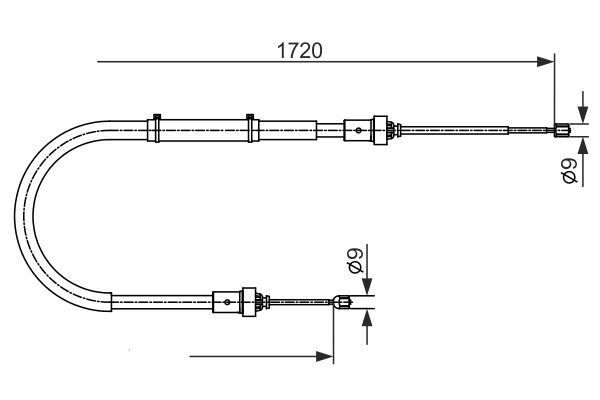 EL FREN TELİ ARKA SAĞ-SOL DACIA DUSTER 10> 1720 MM