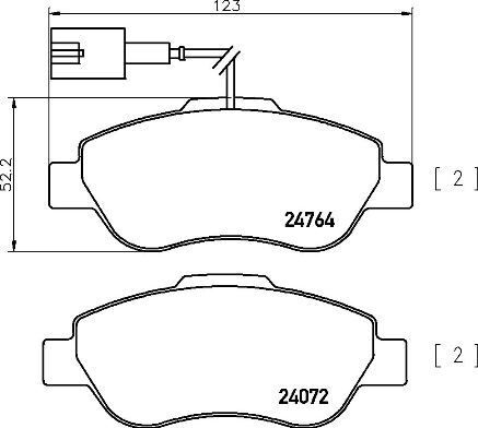 FREN BALATASI ÖN FIAT 500 07> FORD KA 09>