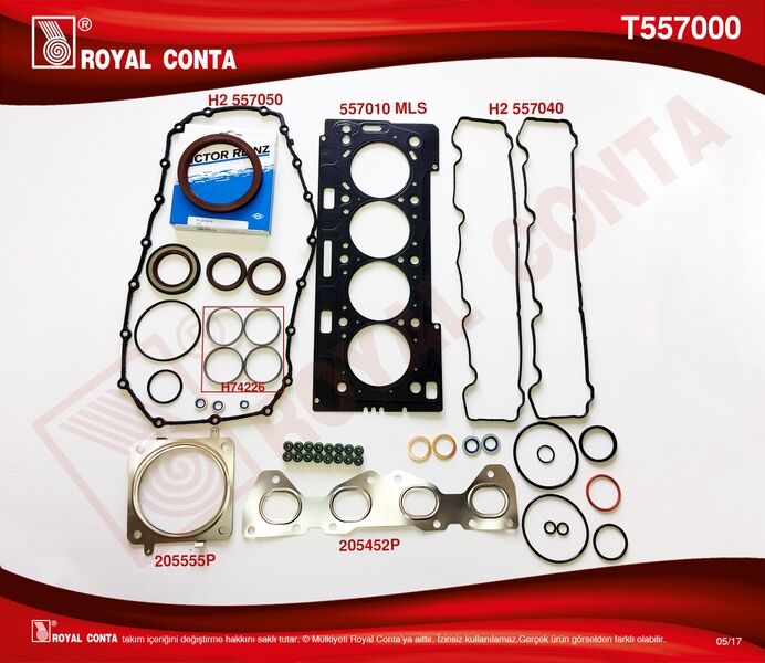 MOTOR TAKIM CONTA REINZ KEÇELİ S.LASTİKLİ P206-P207-P307-P308 1.6 16V TU5JP4