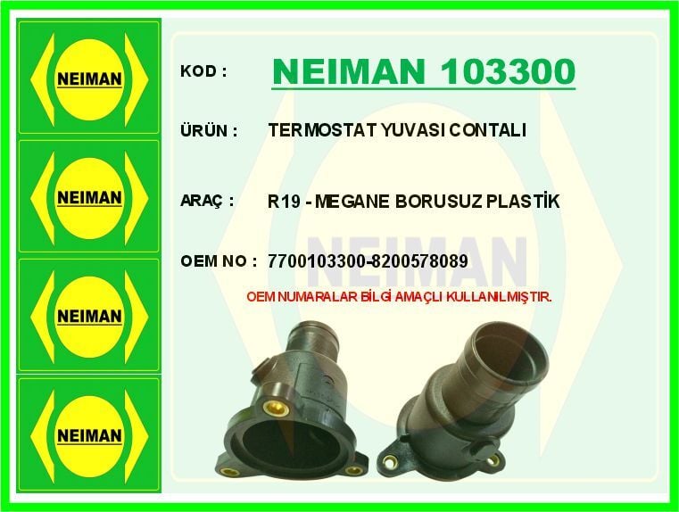 TERMOSTAT YUVASI CONTALI R19 - MEGANE BORUSUZ PLASTİK