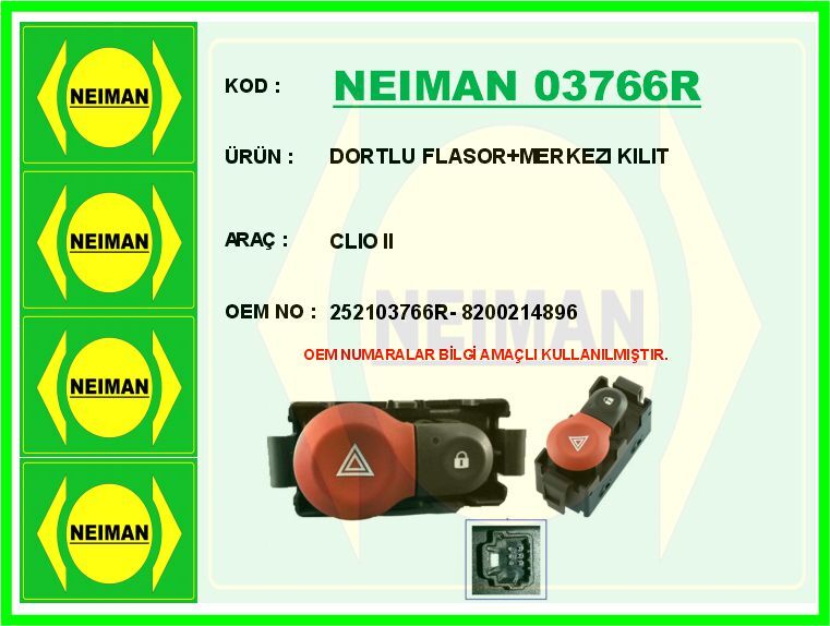 DORTLU FLASOR MERKEZI KILIT CLIO II