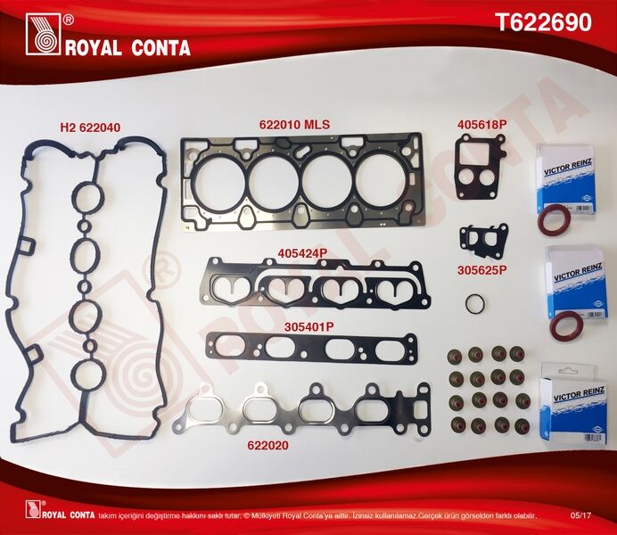 ÜST TAKIM CONTASI KEÇELİ ASTRA G-H-VECTRA C 1.6 16V Z16XEP