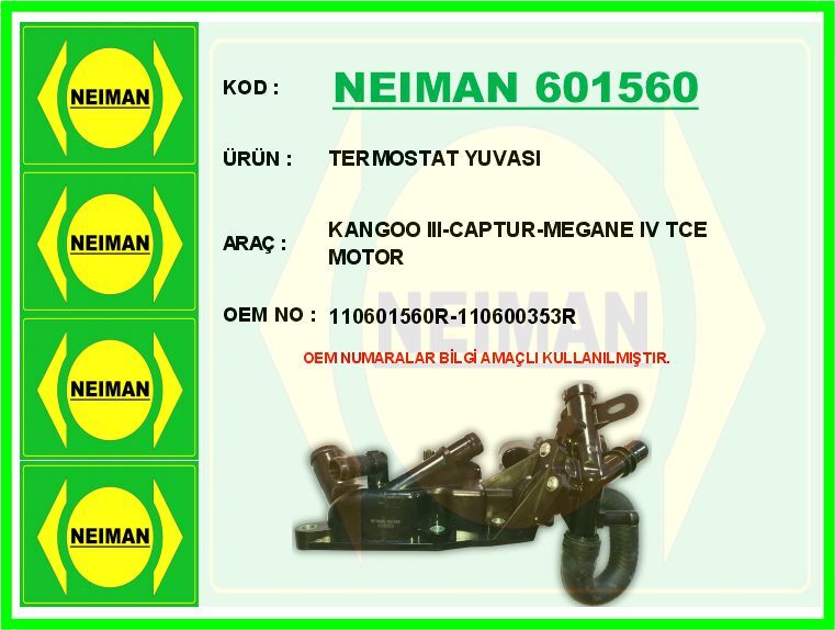 TERMOSTAT 92 C RENAULT CAPTUR 13> CLIO IV 12> KADJAR 15> MEGANE IV 16> DACIA DUSTER 12> DOKKER 12> 1.2 TCe H5F