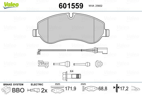 ÖN BALATA FORD TRANSIT V363 14> -TRANSIT CUSTOM 2.2 TDCI 12> KABLOLU FTE KIRMIZI KUTU