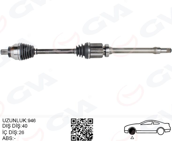 ON AKS SAG KOMPLE S60 II 1.6 D 11>15 S80 II 1.6 D DRIVe 10>15 V70 III 1.6 D 10>15 V60 I 1.6 DRIVe 11>15