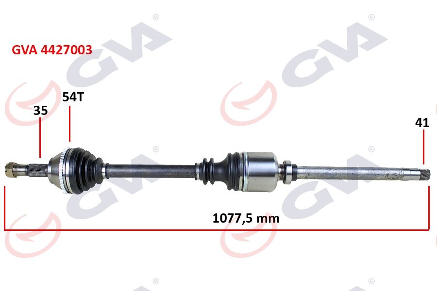 KOMPLE AKS SAĞ DUCATO-BOXER-JUMPER 2.5 D 94-02 18Q ABS Lİ 54DİŞ 1085mm