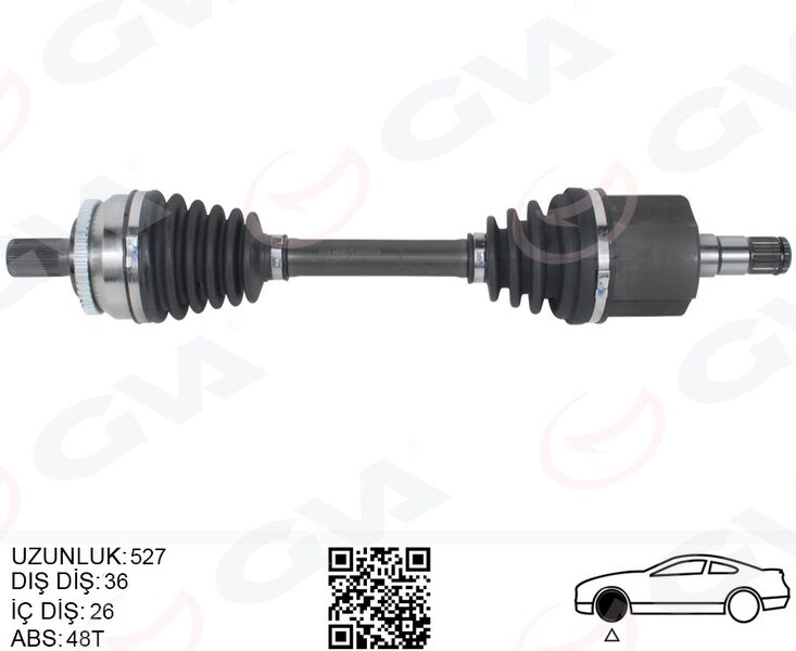 ÖN AKS KOMPLE SOL VOLVO S60 I 2.0 T 2.4 04>10 V70 II 2.0 T 2.4 04>10