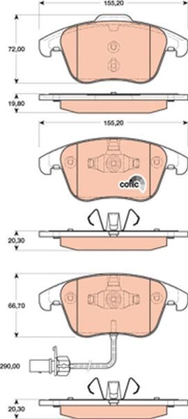 ÖN BALATA AUDI A4 - A5 09 > GDB1814