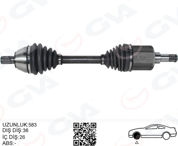 ÖN AKS KOMPLE SOL VOLVO C30 10> D2 S40 II 10> D2 V50 10> D2 MEKANİK ŞANZIMAN 6 VİTES