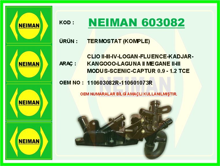 TERMOSTAT 89 C RENAULT CLIO IV 12> CAPTUR 13> 0.9TCe