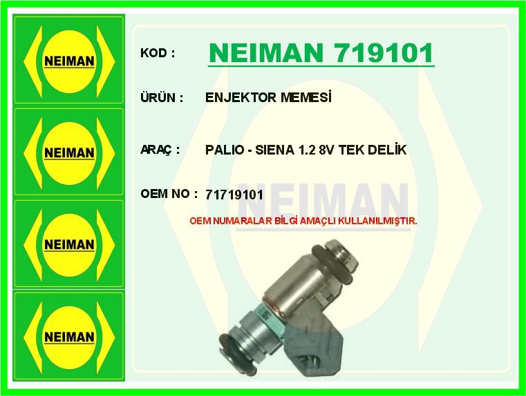 ENJEKTOR MEMESİ PALIO - SIENA 1.2 8V TEK DELİK