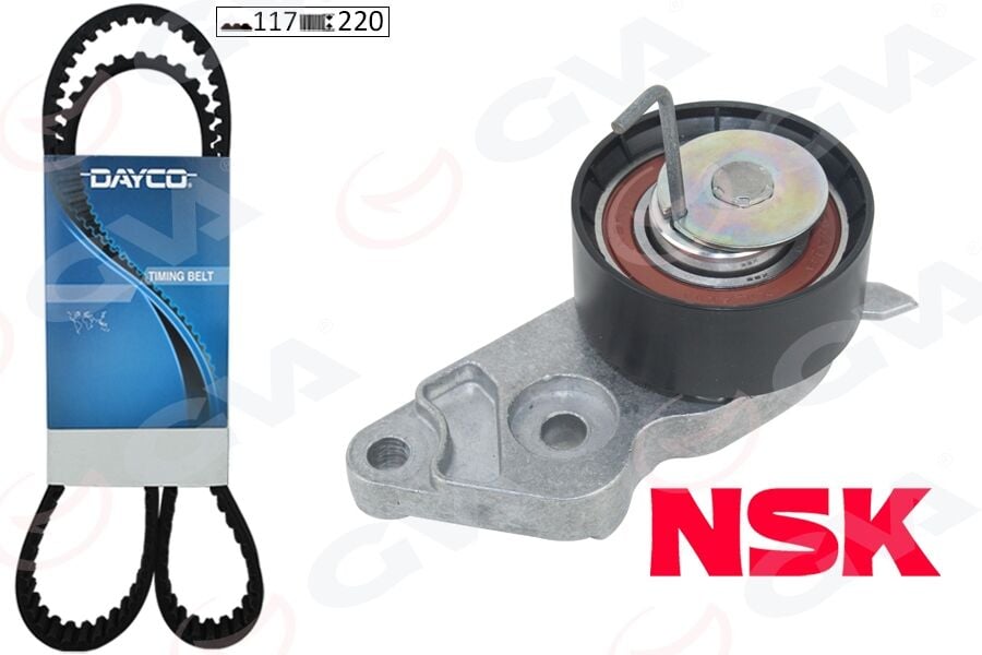 TRİGER SETİ FORD FOCUS-FİESTA-CMAX 98> 1.25-1.4-1.6 ZETEC 100 PS NSK GERGİ-DAYCO KAYIŞ 1.25 96>04 VOLVO S40 II 1.6 05>12 V50 05>12 MAZDA II 1.25 / 1.4 / 1.6 04>12 KTB286