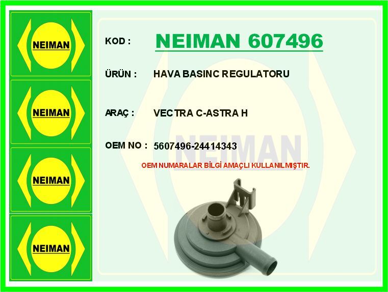 HAVA BASINC REGULATORU VECTRA C-ASTRA H