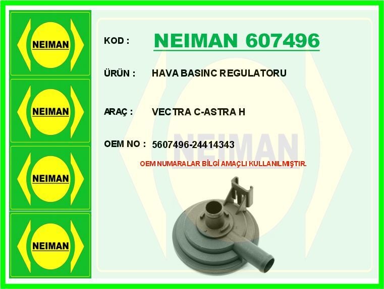 HAVA BASINC REGULATORU VECTRA C-ASTRA H