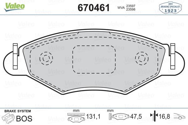 ÖN FREN BALATASI PEUGEOT P206 1.4 1.6 09/98> P306 1.4 1.6 5/93>