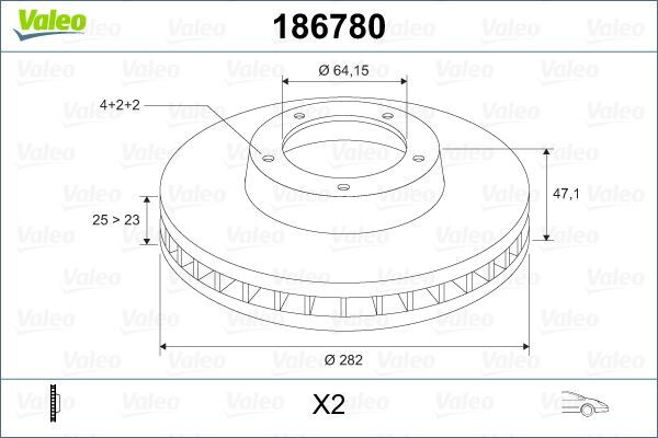 ÖN FREN DİSKİ HAVA KANALLI HONDA ACCORD 1.8L F18B2 CG8 EURO 99-02 282 çap x 4 bijon - Takım disk fiyatıdır