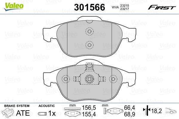 ÖN FREN BALATASI RENAULT LAGUNA II 01>05 LAGUNA III 07>15 MEGANE II 02>