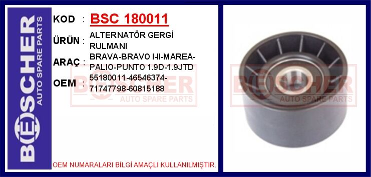 ALTERNATÖR GERGİ RULMANI BRAVA-BRAVO I-II-MAREA-PALIO-PUNTO 1.9D-1.9JTD