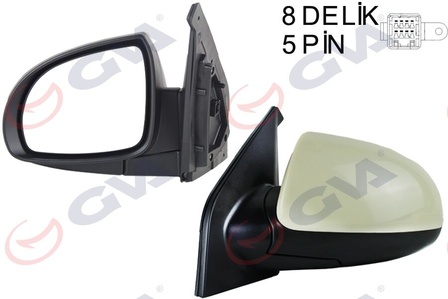 DIŞ DİKİZ AYNASI SOL PICANTO 06> ELEKTRİKLİ ISITMALI ASTARLI KONVEKS VM-753EHPL