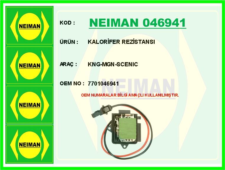 KALORİFER REZİSTANSI KNG-MGN-SCENIC