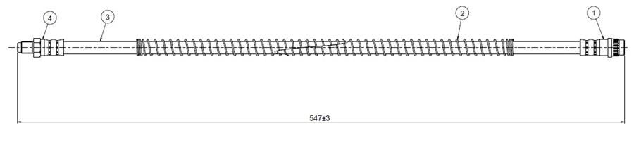 FREN HORTUMU ÖN 306 CABRİO 94-02 544 mm