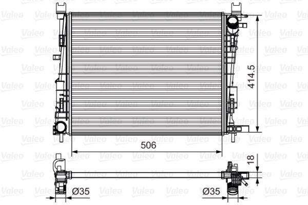 MOTOR SU RADYATORU CAPTUR I 12> CLIO IV 12> DOKKER 12> SYMBOL III 14> SANDERO II 12> 0.9 TCE 1.2 TCE 1.5 DCI 1.6 506x414x18