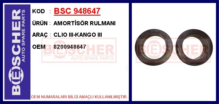 AMORTİSÖR RULMANI CLIO III-KANGO III