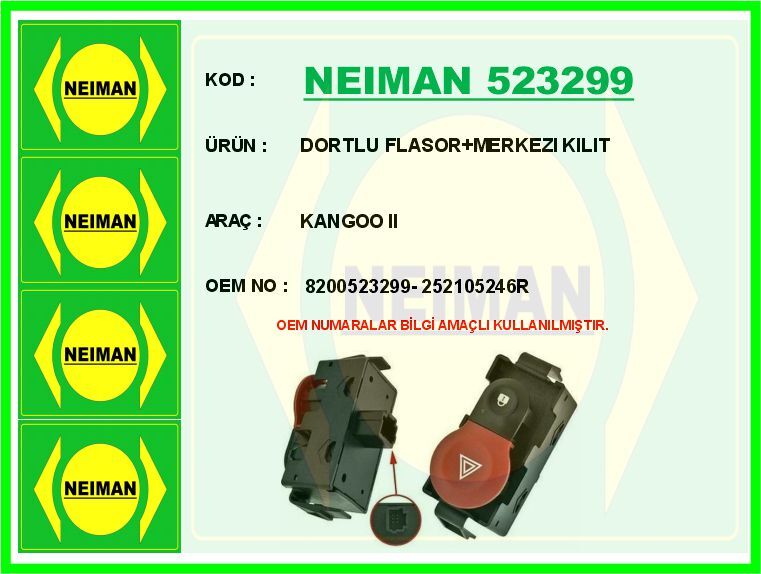 DORTLU FLASOR MERKEZI KILIT KANGOO II