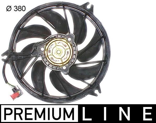 FAN MOTORU P206 1.1-1.4-1.4-1.6-2.0 16V-1.6HDI-2.0HDI 98 > 250W-385mm