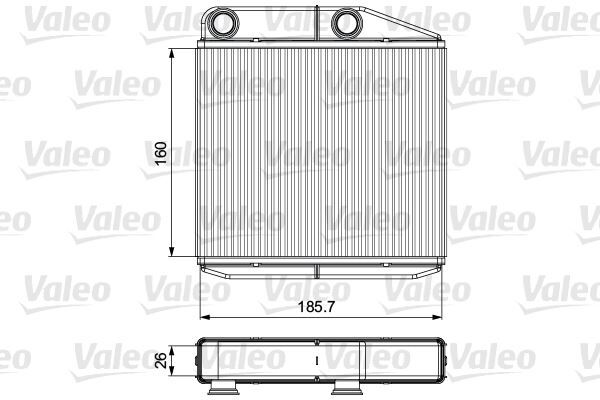 KALORİFER RADYATÖRÜ CORSA D 06> CORSA E 14> ADAM 14> MITO-DOBLO III-LINEA-FIORINO-PRATICO- GRANDE PUNTO 1.2-1.3-1.4 BORUSUZ TİP