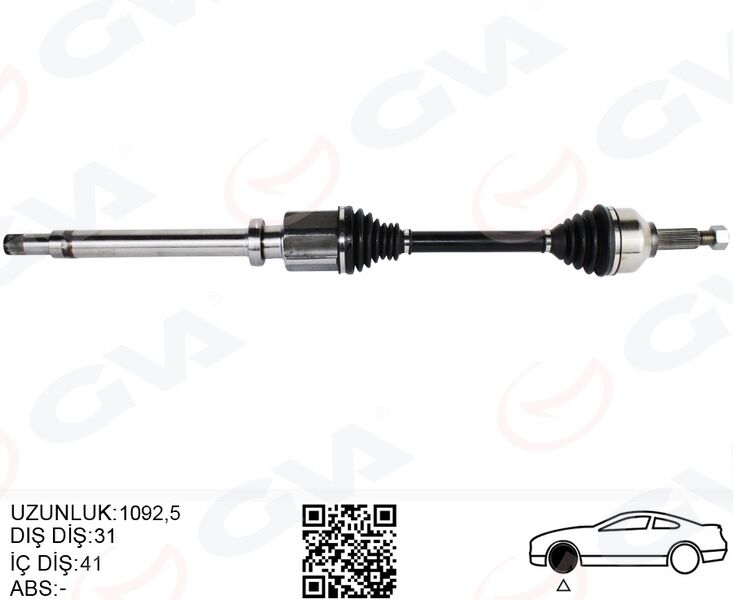 AKS KOMPLE SAĞ ÖN FORD CUSTOM 12> 2.2 TDCİ UZUN ŞASE KK213B436BA