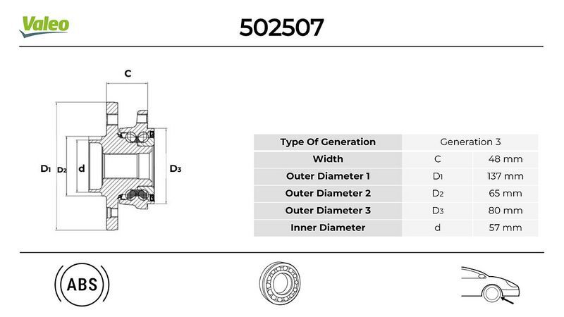 ON TEKERLEK PORYASI VW Caddy 1.9 2004-02-2010-08>