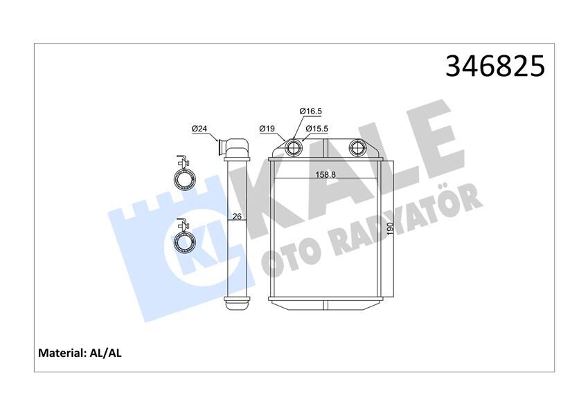 KALORİFER RADYATÖRÜ DACIA DOKKER 12> LODGY 12> 1.2 TCE 1.3 TCE 1.5dCi 1.6
