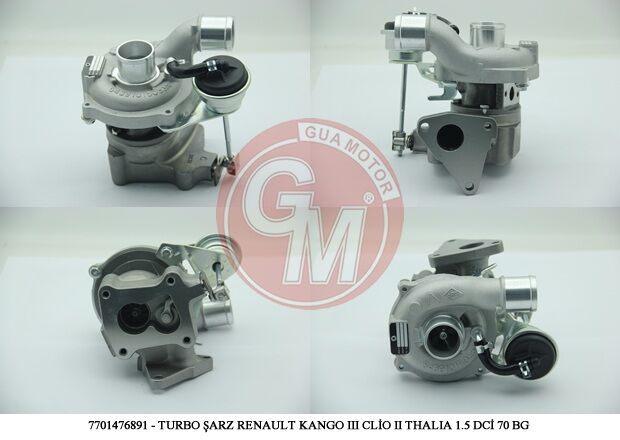 TURBO ŞARJ RENAULT CLİO II III KANGOO FLUENCE MEGANE II III SYMBOL II TWİNGO1.5 DCİ 65-75-80 BG
