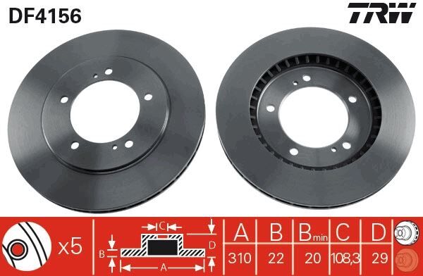 ÖN FREN DİSKİ HAVA KANALLI SUZUKI GRAND VITARA 2.0L J20A SQ420 5 kapı 98-05 2.5L H25A V6 SQ625 98- 05 310 çap x 5 bijon - Takım disk fiyatıdır